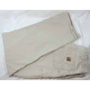 Carhartt Men's B151 Dungaree Fit Cargo Utility Work Pants - Tan - 36W x 34.5L
